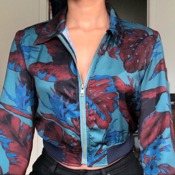 URBAN OUTFITTERS CROP BOMBER JACKET - Picture 4 of 6